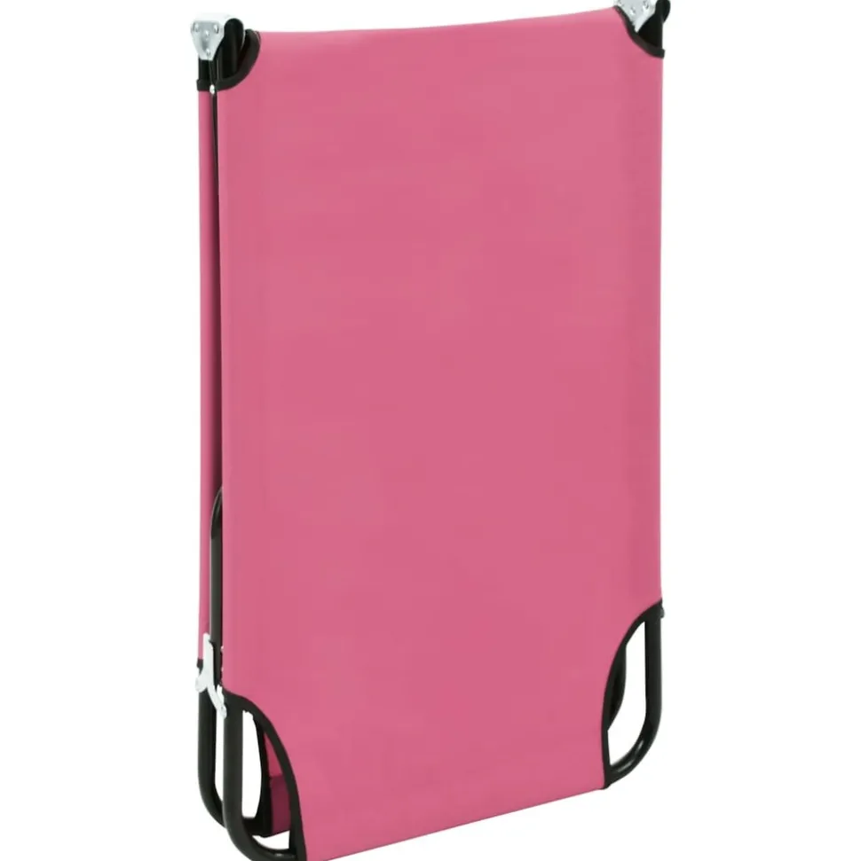 MAISON EXCLUSIVE - Chaise longue pliable acier rose