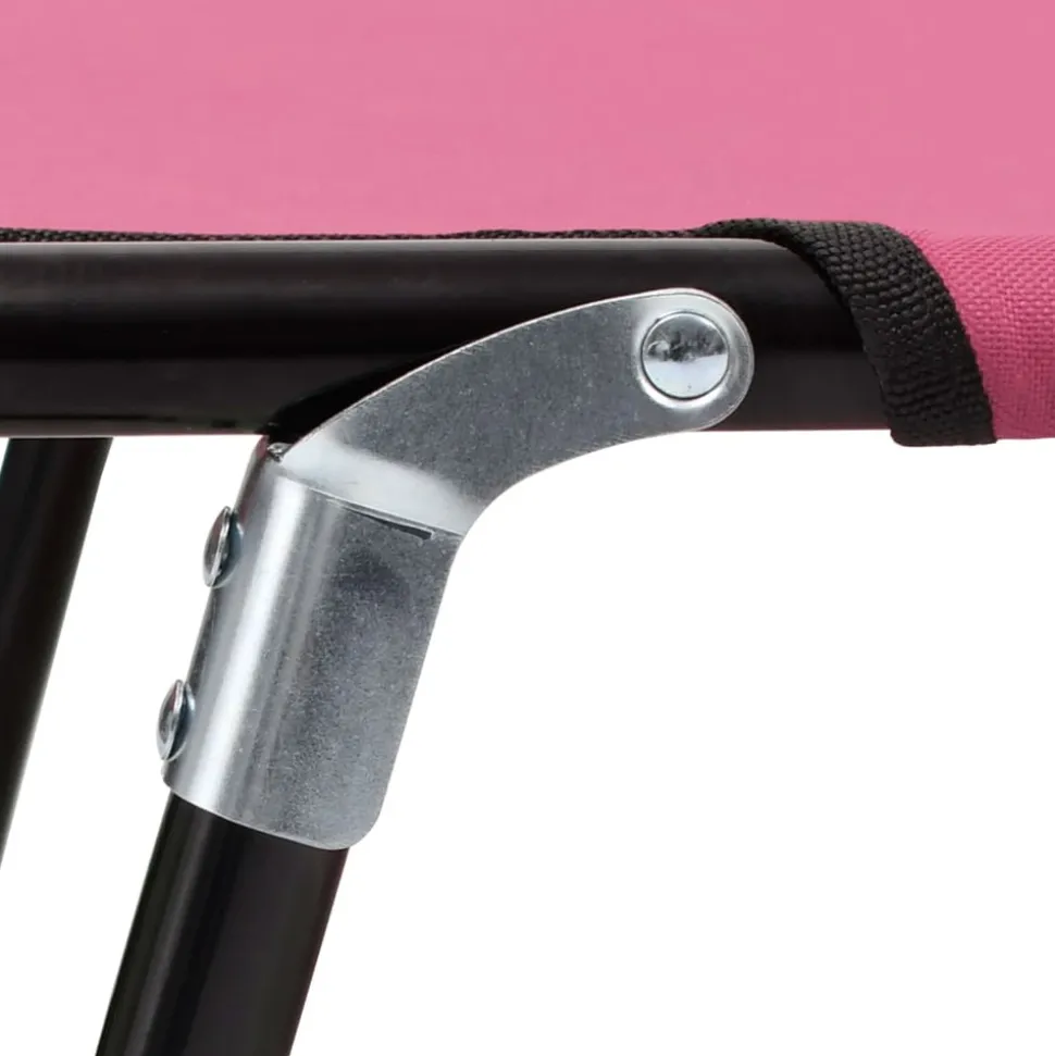 MAISON EXCLUSIVE - Chaise longue pliable acier rose