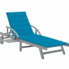 MAISON EXCLUSIVE - Chaise longue de jardin avec coussin bois d'acacia solide