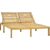 MAISON EXCLUSIVE - Chaise longue double bois de pin imprégné de vert
