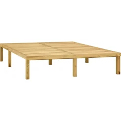 MAISON EXCLUSIVE - Chaise longue double bois de pin imprégné de vert