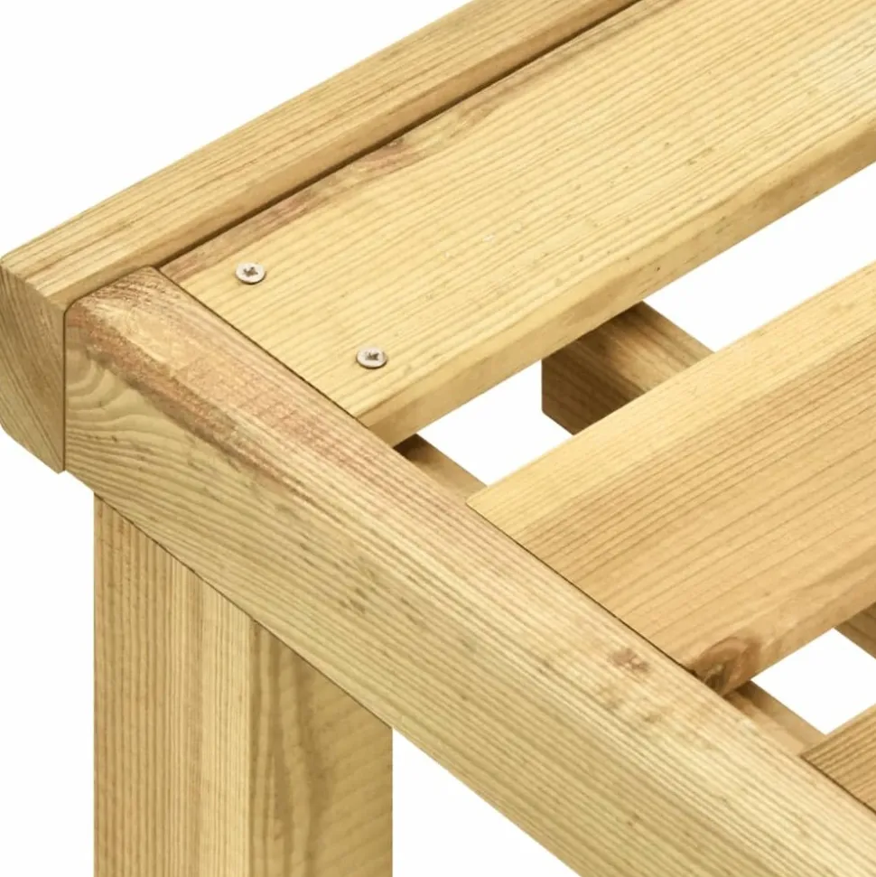 MAISON EXCLUSIVE - Chaise longue double bois de pin imprégné de vert
