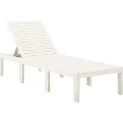 MAISON EXCLUSIVE - Chaise longue plastique blanc