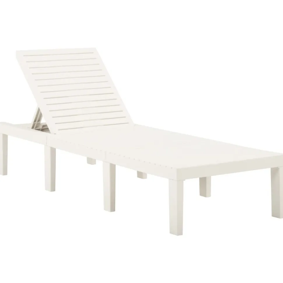 MAISON EXCLUSIVE - Chaise longue plastique blanc