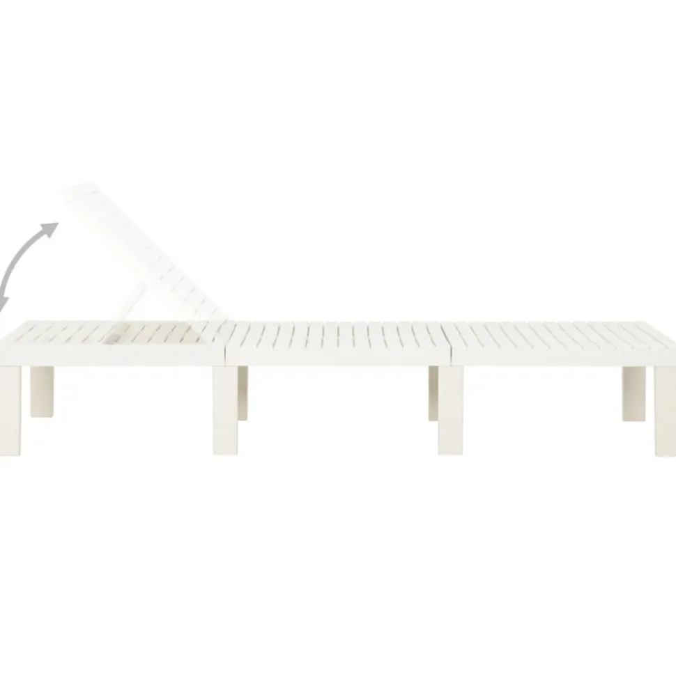 MAISON EXCLUSIVE - Chaise longue plastique blanc
