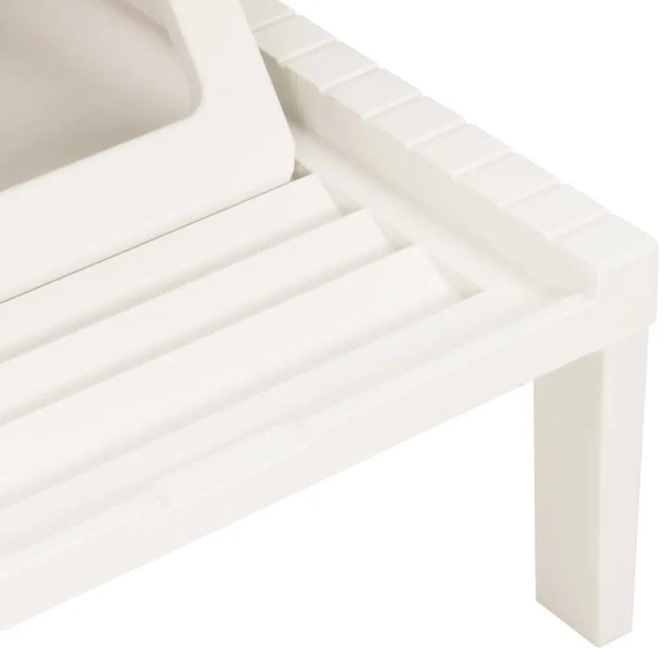 MAISON EXCLUSIVE - Chaise longue plastique blanc