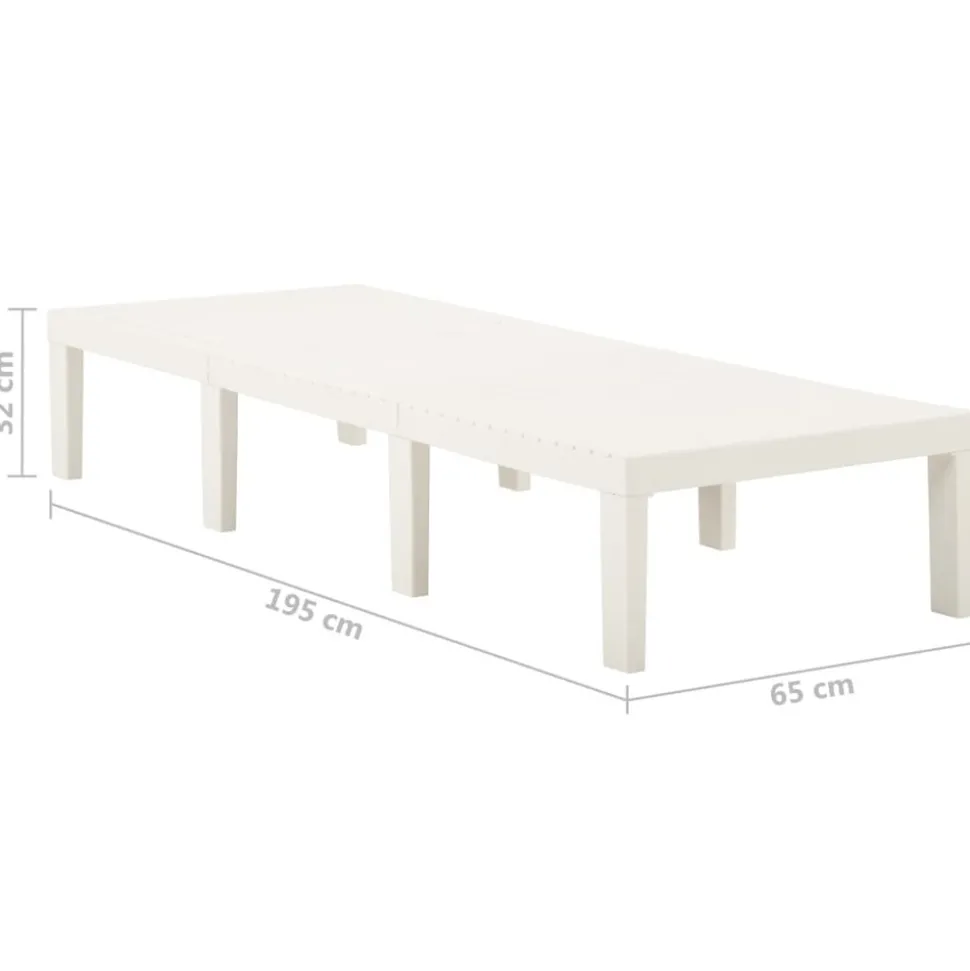 MAISON EXCLUSIVE - Chaise longue plastique blanc
