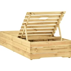 MAISON EXCLUSIVE - Chaise longue bois de pin imprégné de vert