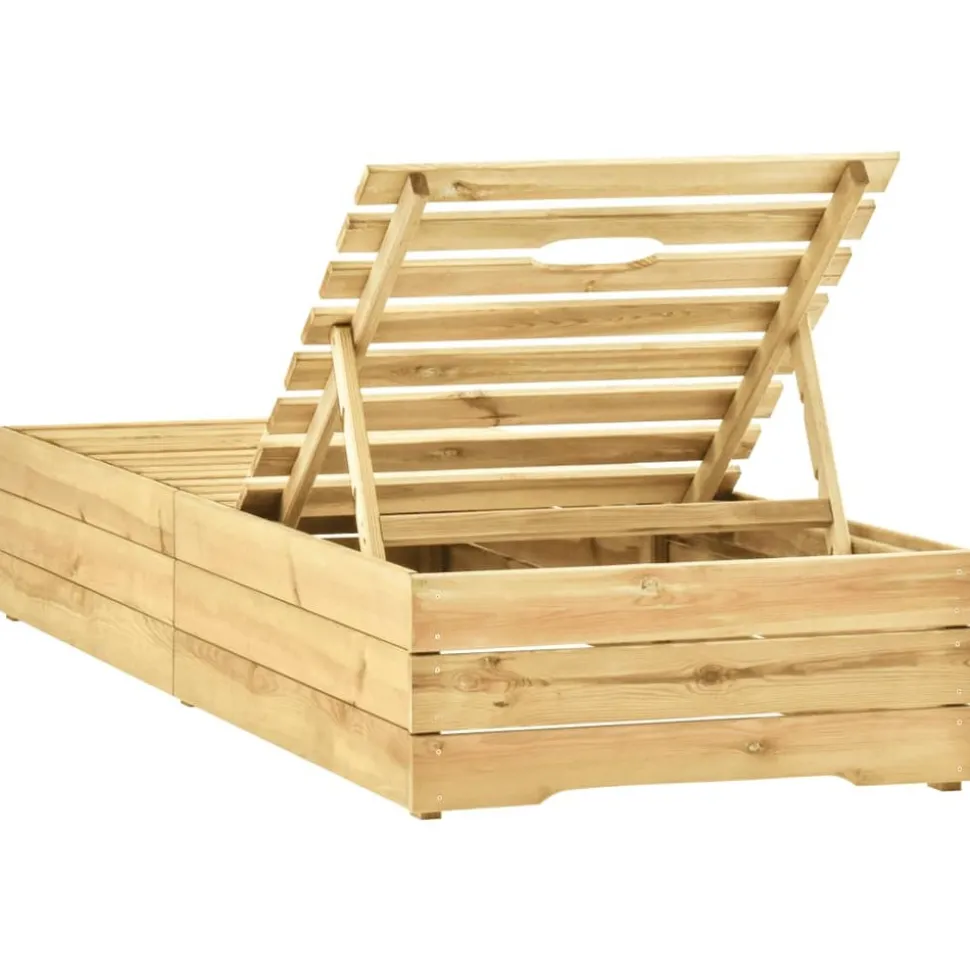 MAISON EXCLUSIVE - Chaise longue bois de pin imprégné de vert
