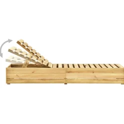 MAISON EXCLUSIVE - Chaise longue bois de pin imprégné de vert