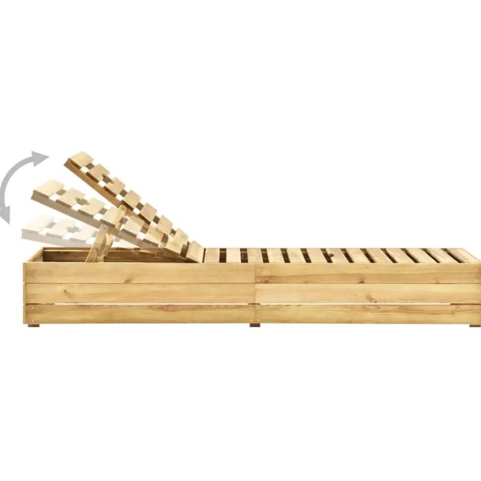 MAISON EXCLUSIVE - Chaise longue bois de pin imprégné de vert