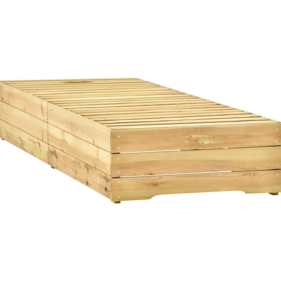 MAISON EXCLUSIVE - Chaise longue bois de pin imprégné de vert