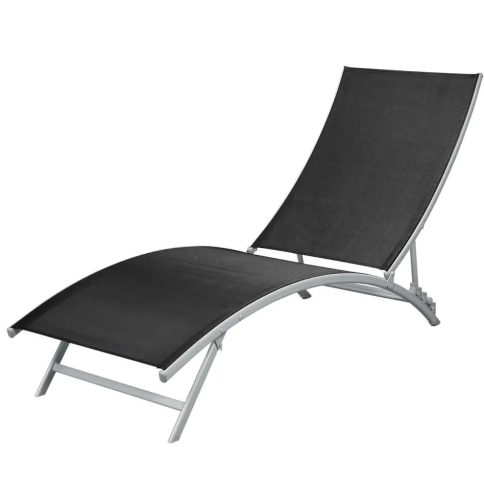 MAISON EXCLUSIVE - Chaise longue acier et textilène noir