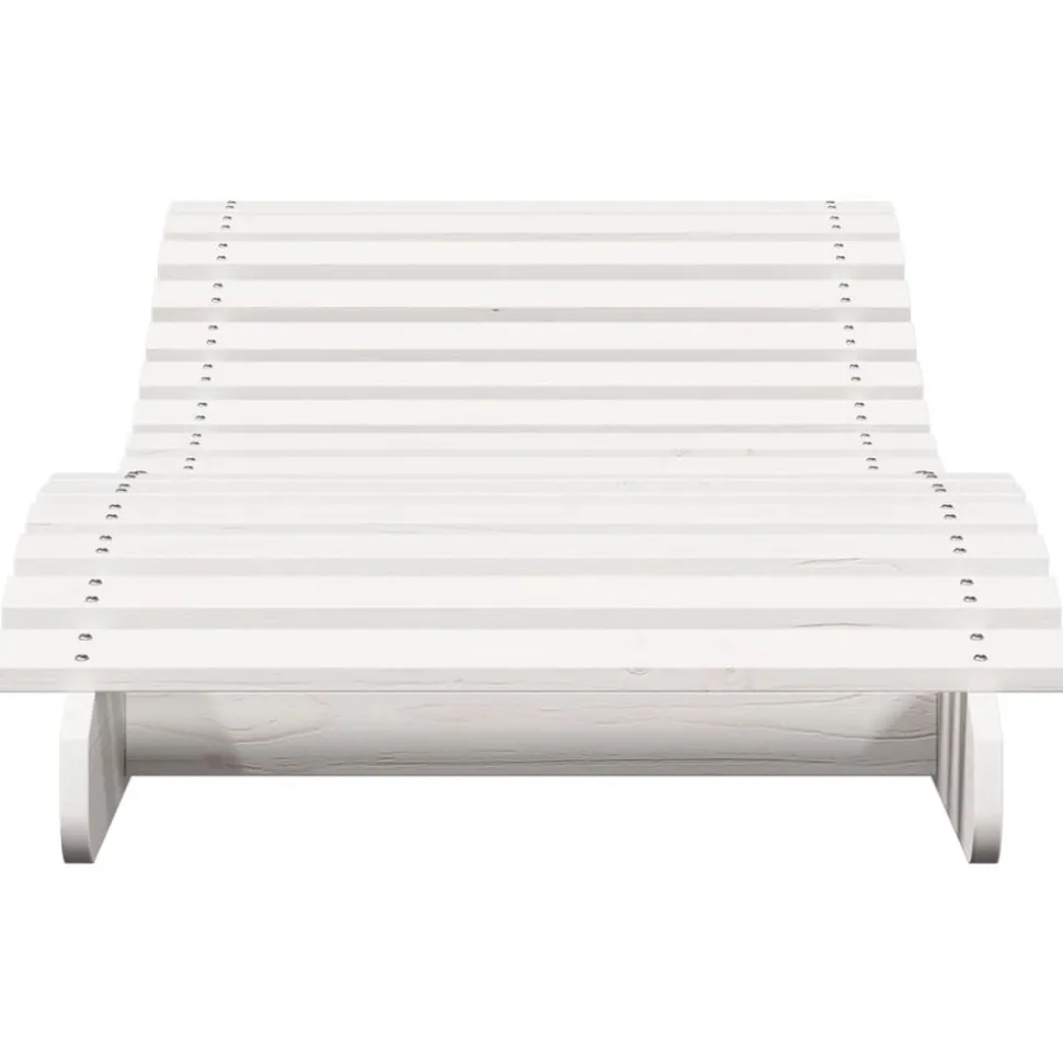 MAISON EXCLUSIVE - Chaise longue blanc 205x70x31,5 cm bois massif de pin
