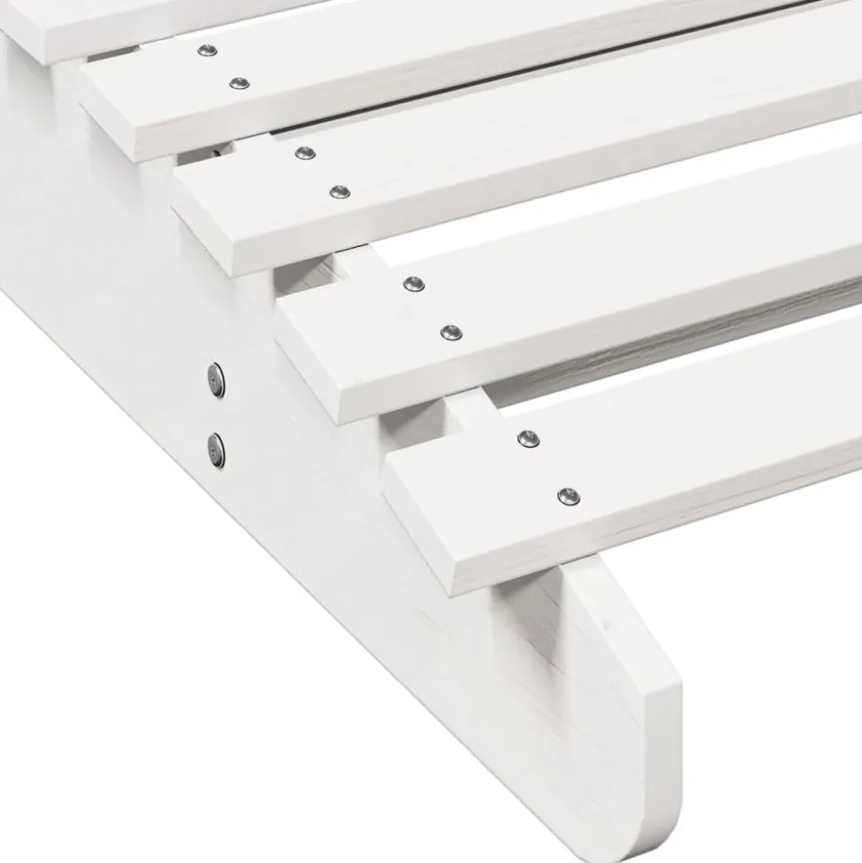 MAISON EXCLUSIVE - Chaise longue blanc 205x70x31,5 cm bois massif de pin