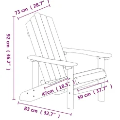 MAISON EXCLUSIVE - Chaise adirondack de jardin pehd bleu marine