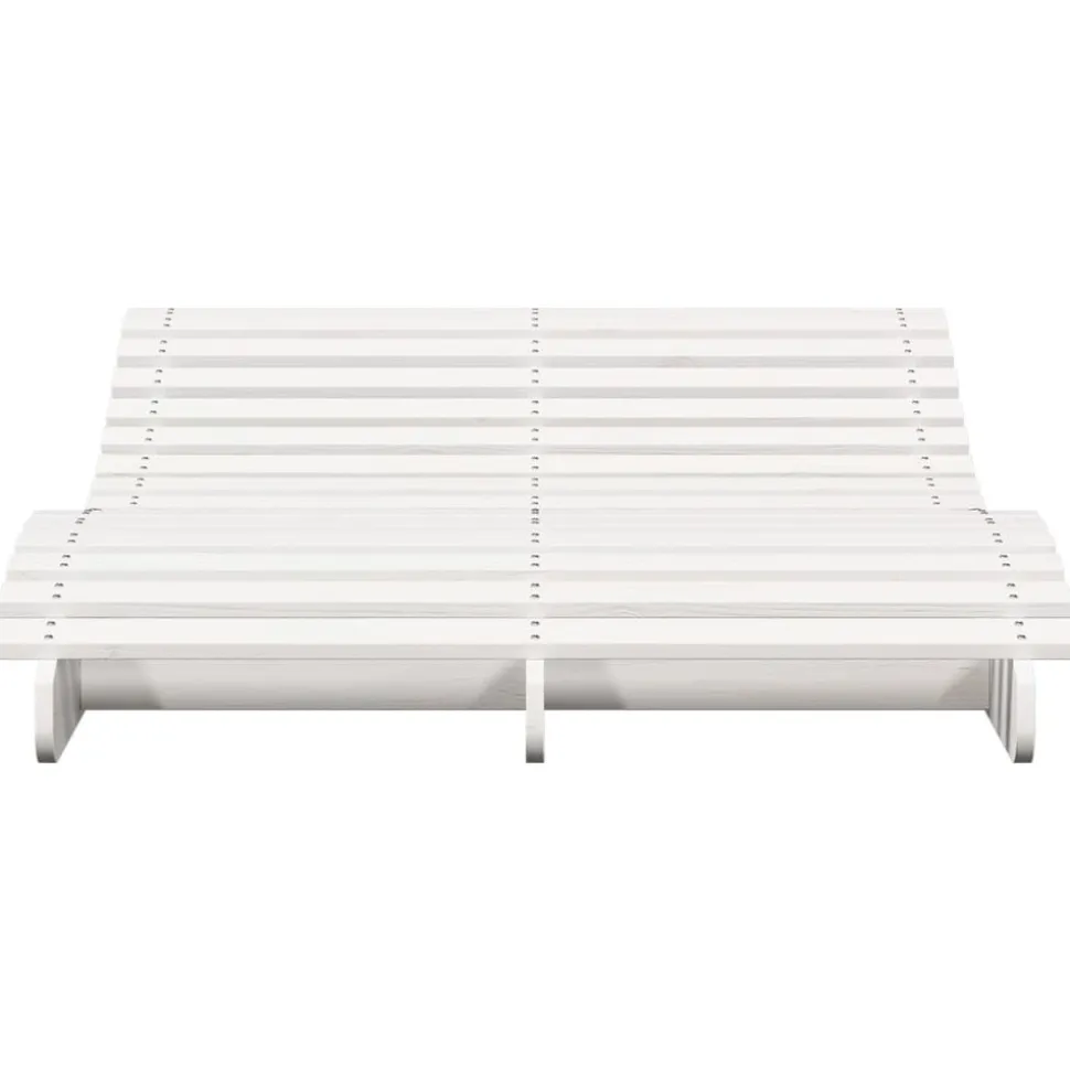 MAISON EXCLUSIVE - Chaise longue blanc 205x110x31,5 cm bois massif de pin