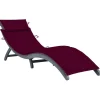 MAISON EXCLUSIVE - Chaise longue avec coussin gris bois d'acacia solide