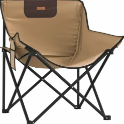 MAISON EXCLUSIVE - Chaise de camping avec poche pliable lot de 2 marron
