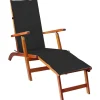 MAISON EXCLUSIVE - Chaise longue d'extérieur repose-pied et coussin acacia solide