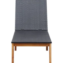 MAISON EXCLUSIVE - Chaise longue résine tressée et bois d'acacia massif
