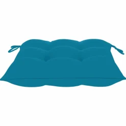 MAISON EXCLUSIVE - Chaise à bascule avec coussin bleu clair bois de teck solide