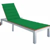 MAISON EXCLUSIVE - Chaise longue avec coussin bois d'acacia et acier galvanisé