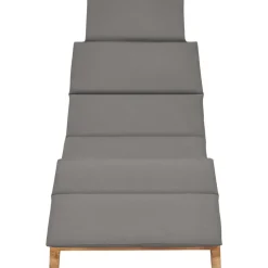 MAISON EXCLUSIVE - Chaise longue pliable avec coussin gris foncé bois de teck