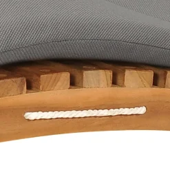 MAISON EXCLUSIVE - Chaise longue pliable avec coussin gris foncé bois de teck