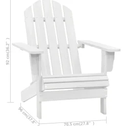 MAISON EXCLUSIVE - Chaise de jardin bois blanc