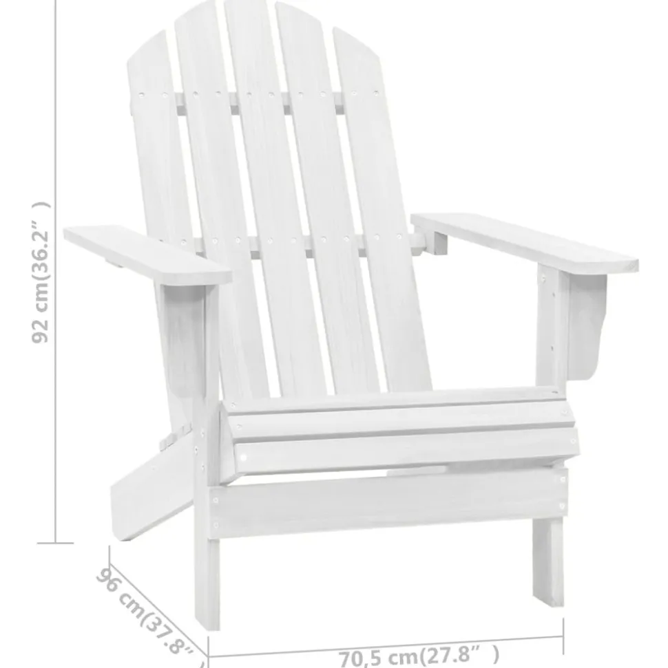 MAISON EXCLUSIVE - Chaise de jardin bois blanc