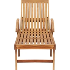 MAISON EXCLUSIVE - Chaise longue avec table et coussin bois de teck solide