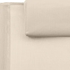 MAISON EXCLUSIVE - Chaise longue avec oreiller acier et textilène crème