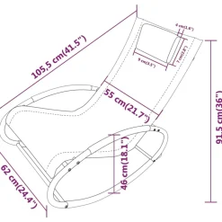 MAISON EXCLUSIVE - Chaise longue avec oreiller acier et textilène crème
