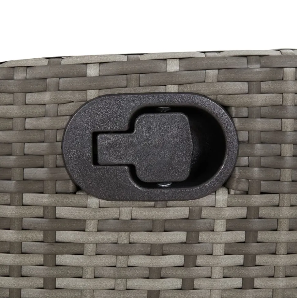 MAISON EXCLUSIVE - Chaise inclinable de jardin et repose-pied gris résine tressée