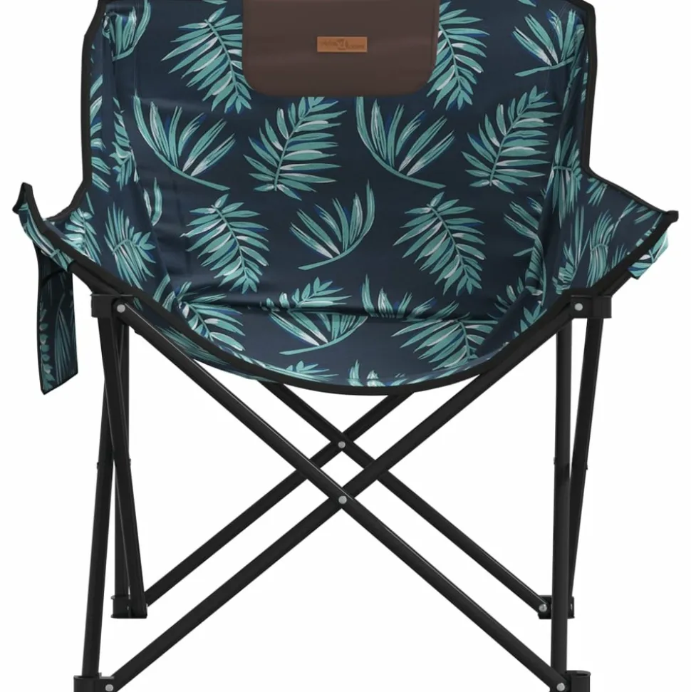 MAISON EXCLUSIVE - Chaise de camping avec poche pliable lot de 2 motif de feuille