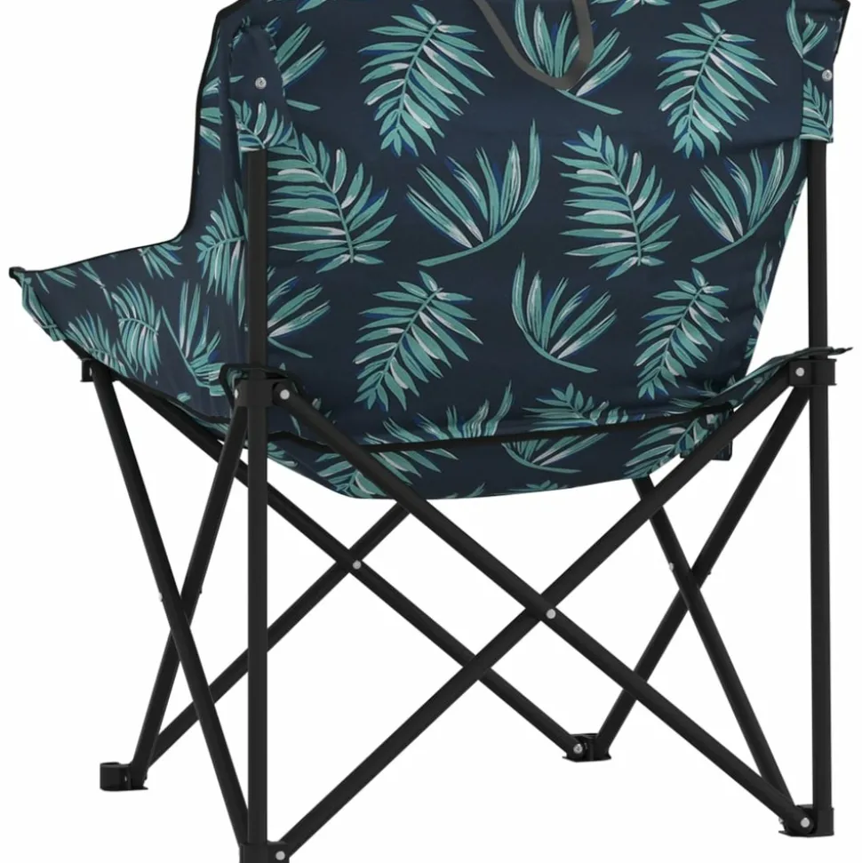 MAISON EXCLUSIVE - Chaise de camping avec poche pliable lot de 2 motif de feuille