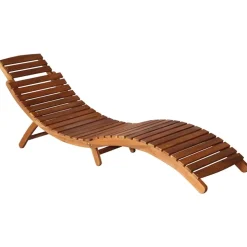 MAISON EXCLUSIVE - Chaise longue de jardin avec table et coussin bois d'acacia