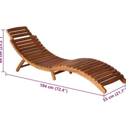 MAISON EXCLUSIVE - Chaise longue de jardin avec table et coussin bois d'acacia