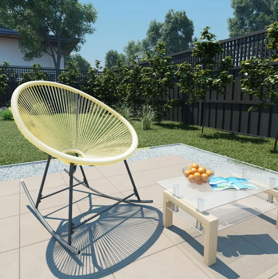MAISON EXCLUSIVE - Chaise d'extérieur acapulco résine tressée beige
