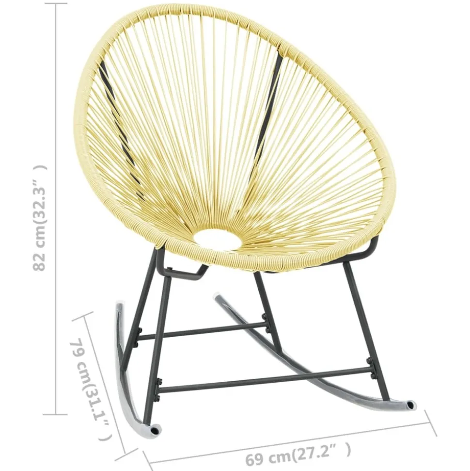 MAISON EXCLUSIVE - Chaise d'extérieur acapulco résine tressée beige