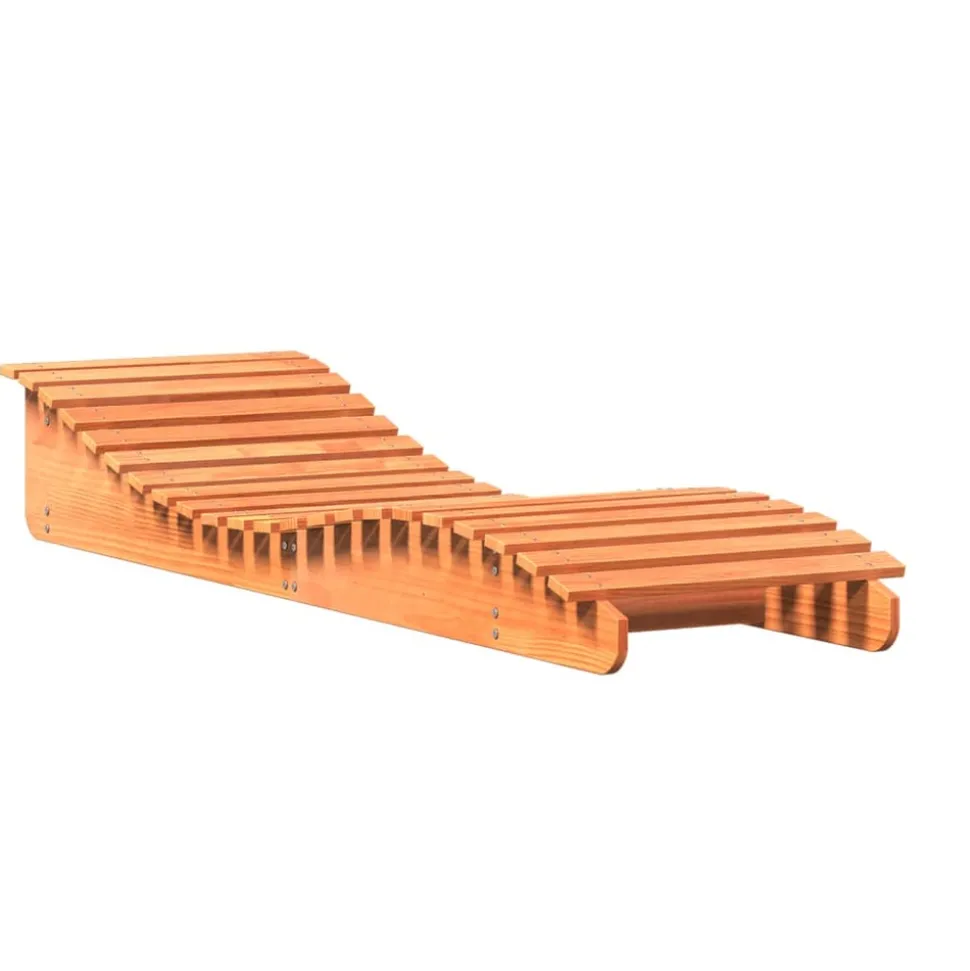 MAISON EXCLUSIVE - Chaise longue cire marron 205x60x31,5 cm bois massif de pin