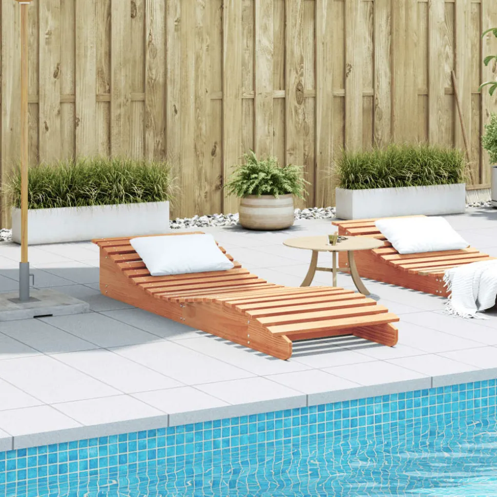 MAISON EXCLUSIVE - Chaise longue cire marron 205x60x31,5 cm bois massif de pin