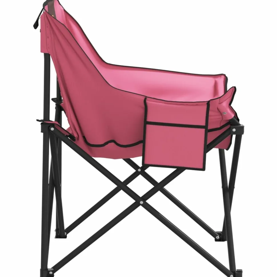MAISON EXCLUSIVE - Chaise de camping avec poche pliable lot de 2 rose