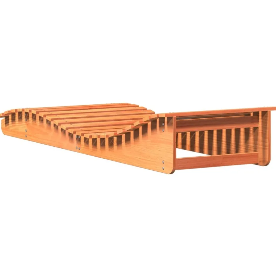 MAISON EXCLUSIVE - Chaise longue cire marron 205x70x31,5 cm bois massif de pin