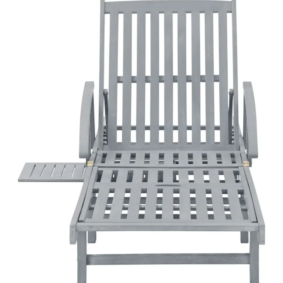 MAISON EXCLUSIVE - Chaise longue de jardin avec coussin bois d'acacia solide
