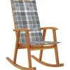 MAISON EXCLUSIVE - Chaise à bascule avec coussins bois d'acacia massif