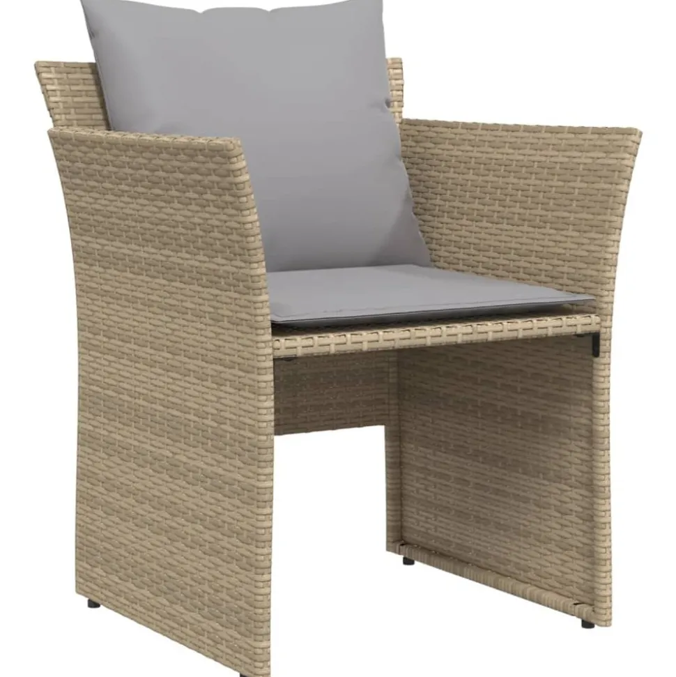 MAISON EXCLUSIVE - Chaise de jardin avec tabouret beige résine tressée