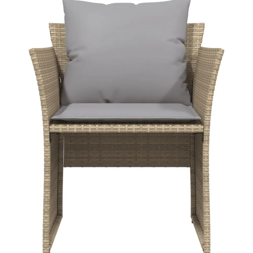 MAISON EXCLUSIVE - Chaise de jardin avec tabouret beige résine tressée