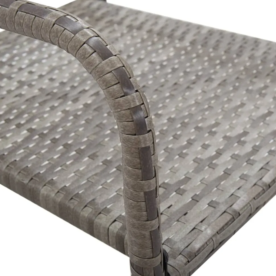 MAISON EXCLUSIVE - Chaise à dîner de jardin empilable lot de 2 gris résine tressée